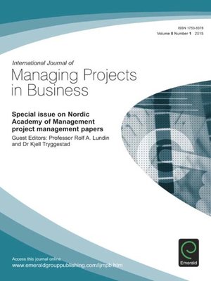 cover image of International Journal of Managing Projects in Business, Volume 8, Issue 1